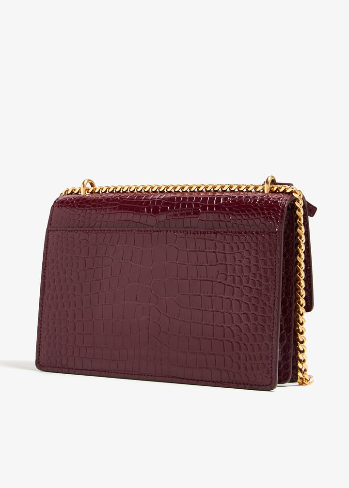 Saint Laurent Sunset medium chain bag for Women - Burgundy