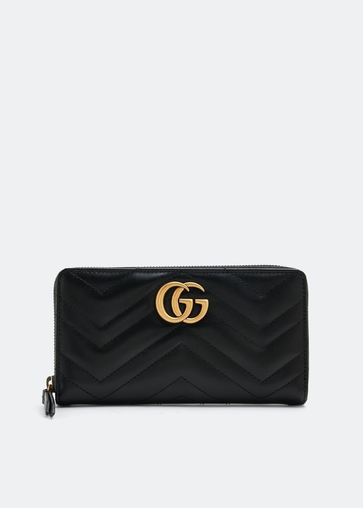 Gucci GG Marmont zip-around wallet for Women - Black in UAE