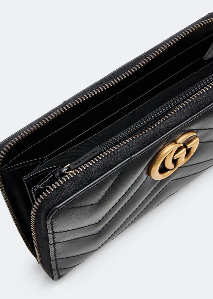 Gucci GG Marmont zip-around wallet for Women - Black in UAE