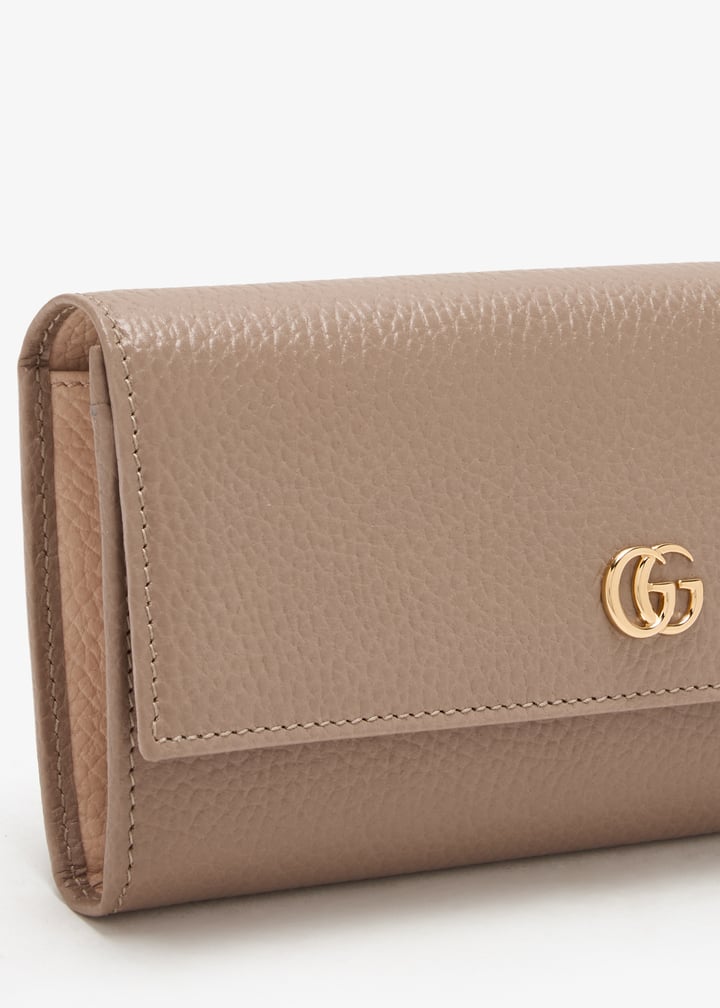 長財布 GUCCI GG MARMONT LEATHER CONTINENTAL WALLET GG Marmont continental wallet in black leather | GUCCI® US