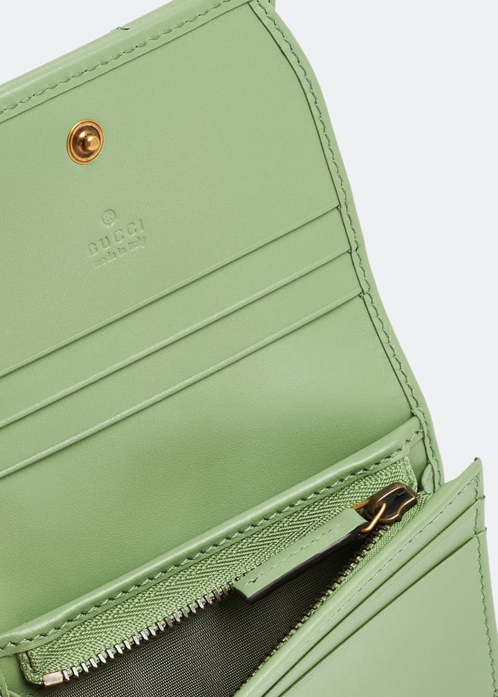 Marmont Matelassé Gucci Marmont Card Case Green GG Marmont Matelassé Card  Case Wallet