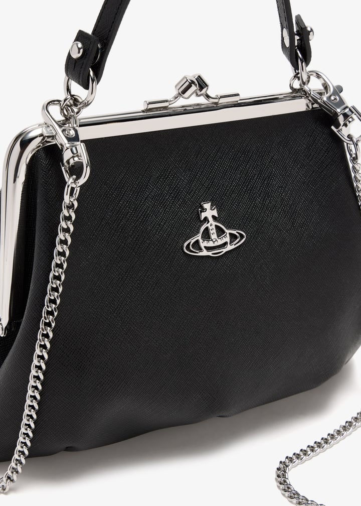★Vivienne Westwood★ [Vivienne Westwood] SS25 Bag 4B010006W Granny Frame Purse in BLUE-ORANGE-TARTAN | Vivienne Westwood®