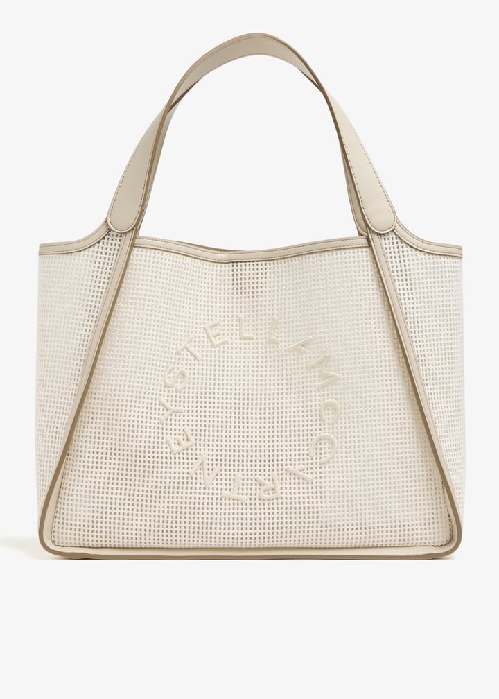 Stella McCartney Embroidered mesh tote bag for Women - White in