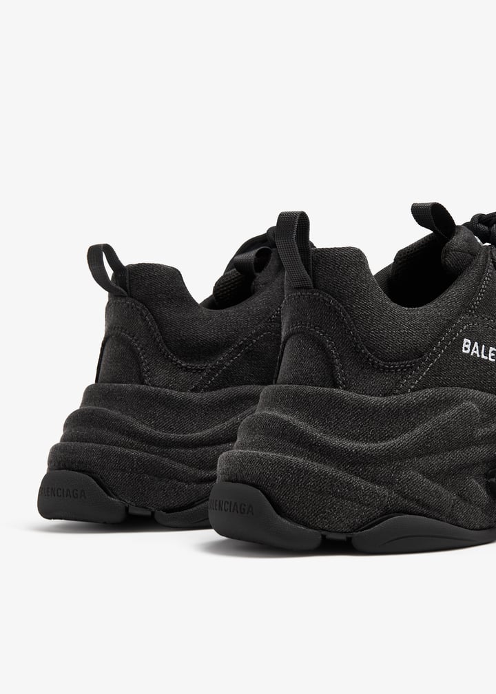 人気★関税込【BALENCIAGA】TRIPLE S DENIM TRAINERS Black Balenciaga Triple S Sneaker Denim | Neiman Marcus