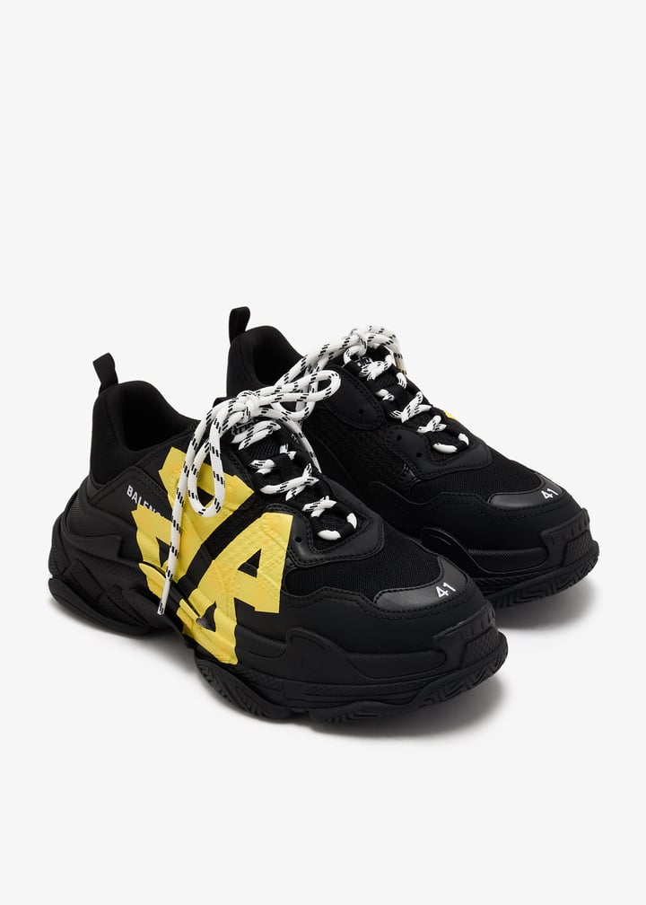 Balenciaga Triple S tape sneakers for Men - Black in UAE