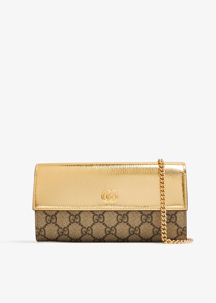 Gucci GG Marmont chain wallet for Women Gold in KSA Level Shoes