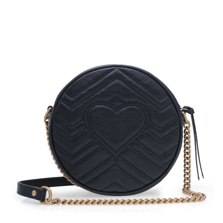 Gucci GG Marmont mini round shoulder bag for Women Black in KSA