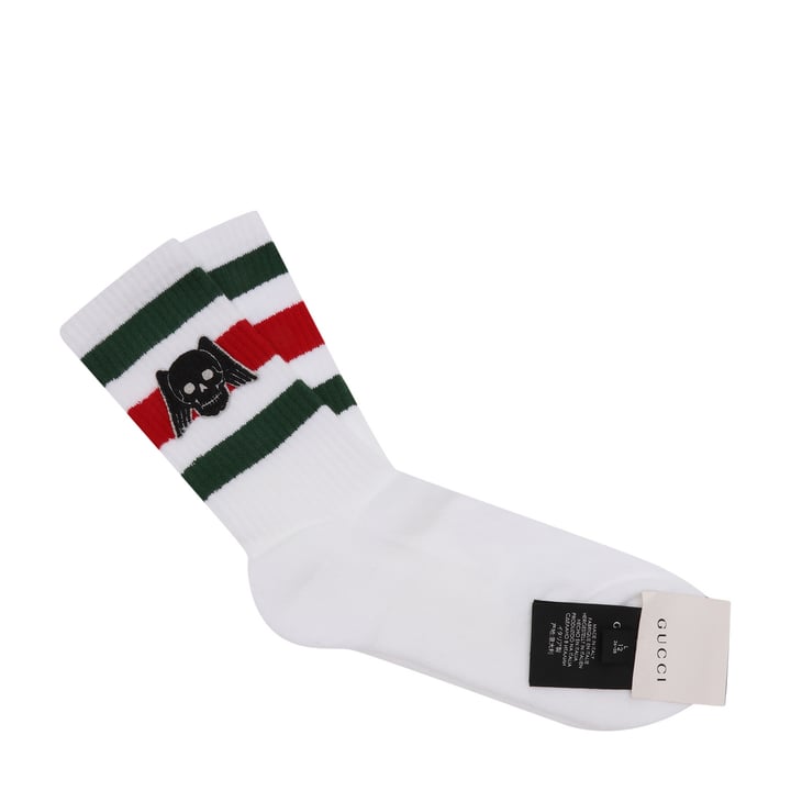 Cotton socks with winged skull1