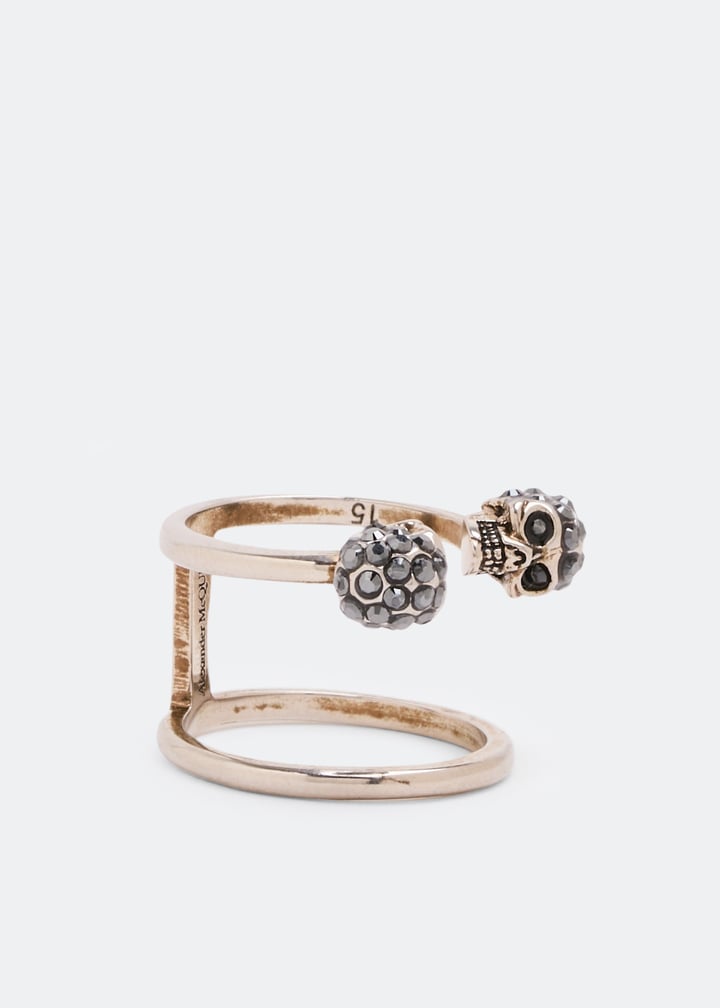McQueen Twin skull double ring for Women - Silver in UAE