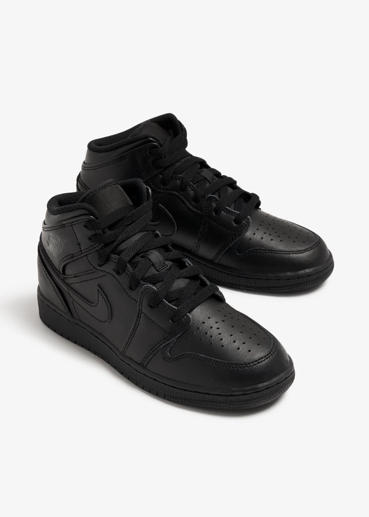 Nike Air Jordan 1 ブラック 8.5 Air Jordan 1 Mid (GS) Size 6.5Y/WMNS 8 Black/Gym Red