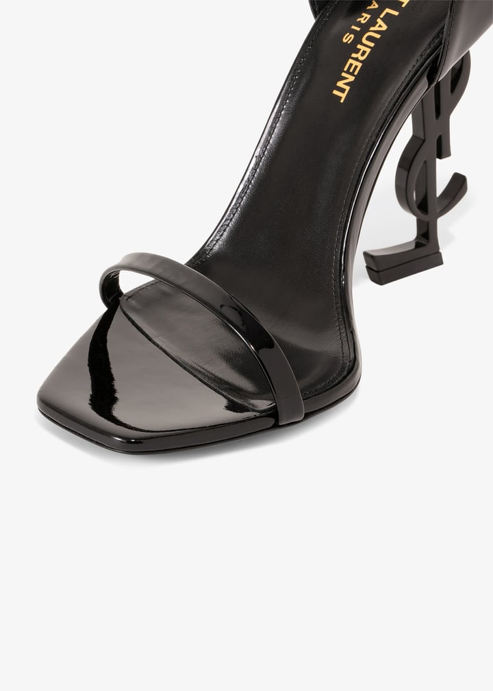 Saint Laurent Opyum patent-leather sandals for Women Black in