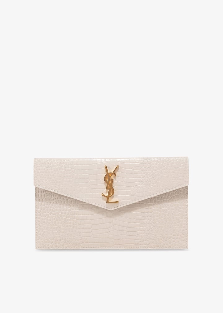 Saint Laurent Uptown pouch for Women - White in UAE | Level