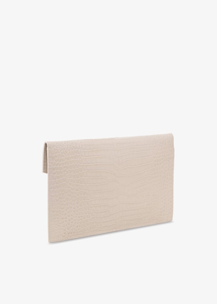 Saint Laurent Uptown pouch for Women - White in UAE | Level Shoes