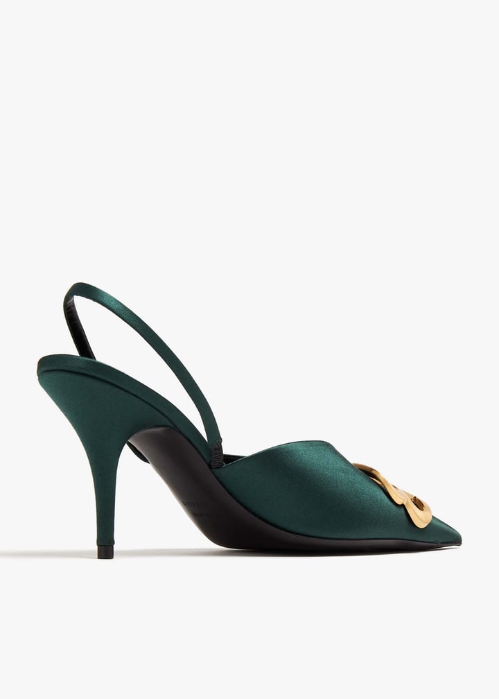 Balenciaga BB Square Knife slingback pumps for Women - Green