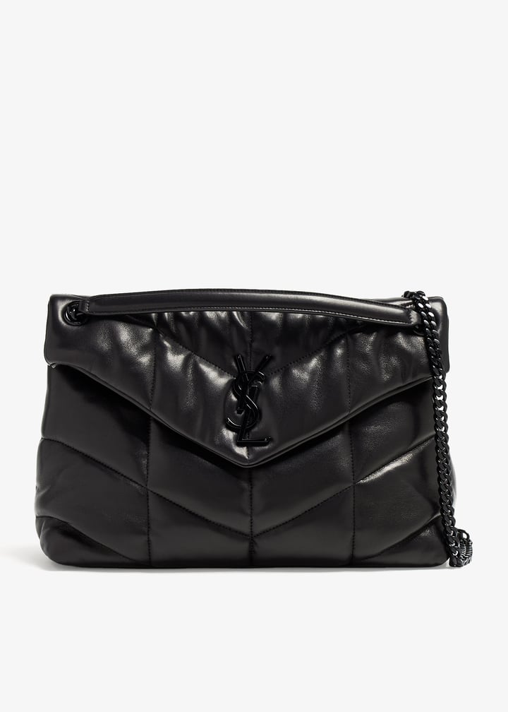 Saint Laurent Loulou Puffer medium chain bag for Women Black in