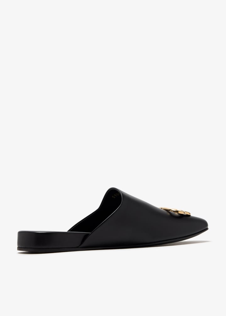 【BALENCIAGA】COSY BB MULES Cosy BB croc-effect leather mules in multicoloured
