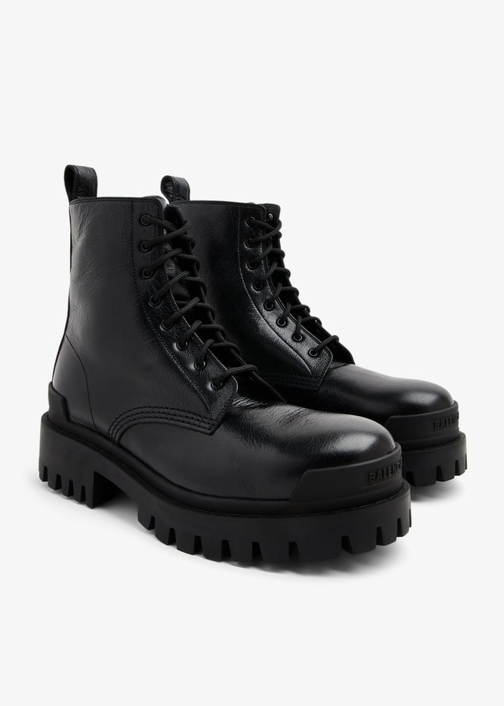 Balenciaga Strike lace-up boots for Women - Black in UAE