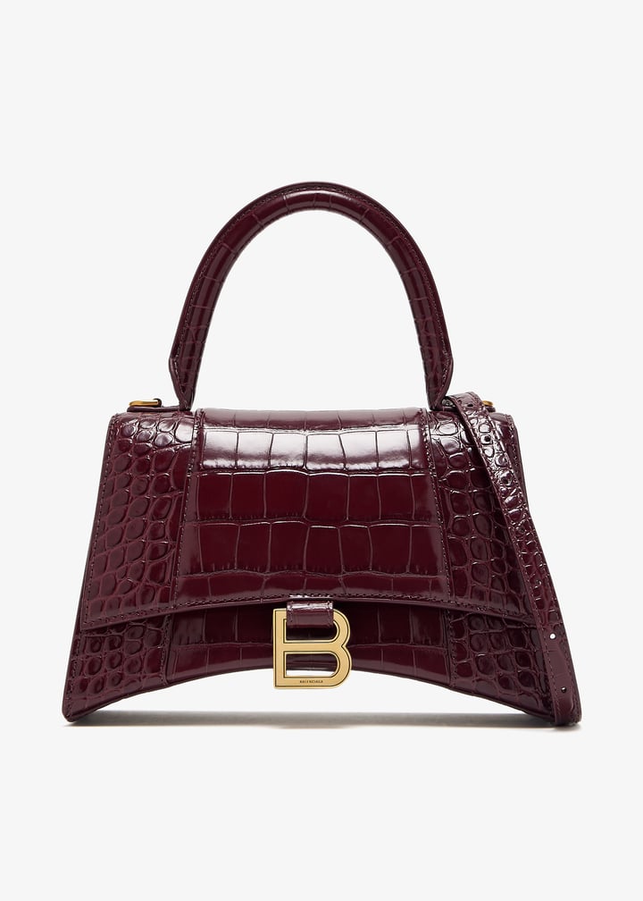 25SS new/BALENCIAGA Hourglassショルダーバッグ Bag Burgundy Women's Hourglass Pochette With Chain in Dark Burgundy