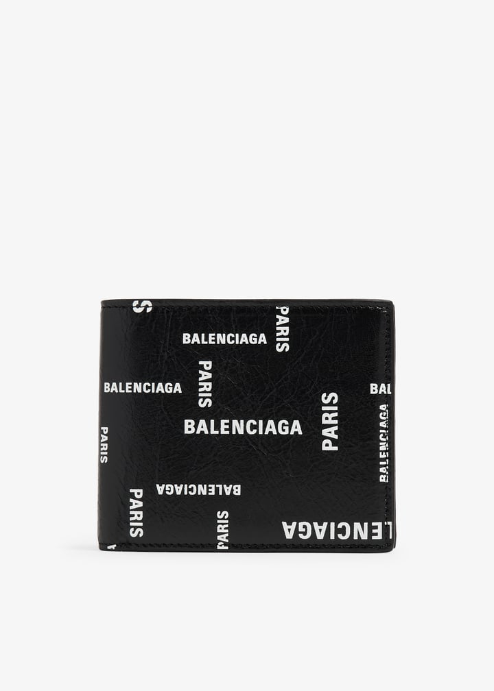 Balenciaga Cash square folded wallet for Men - Black in USA