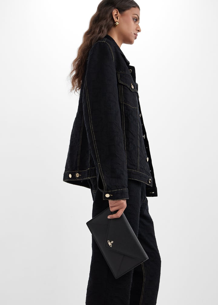 超特価★Vivienne Westwood★24FW★ エンベロープクラッチ Black Vivienne Westwood エンベロープ クラッチバッグ | ブラック