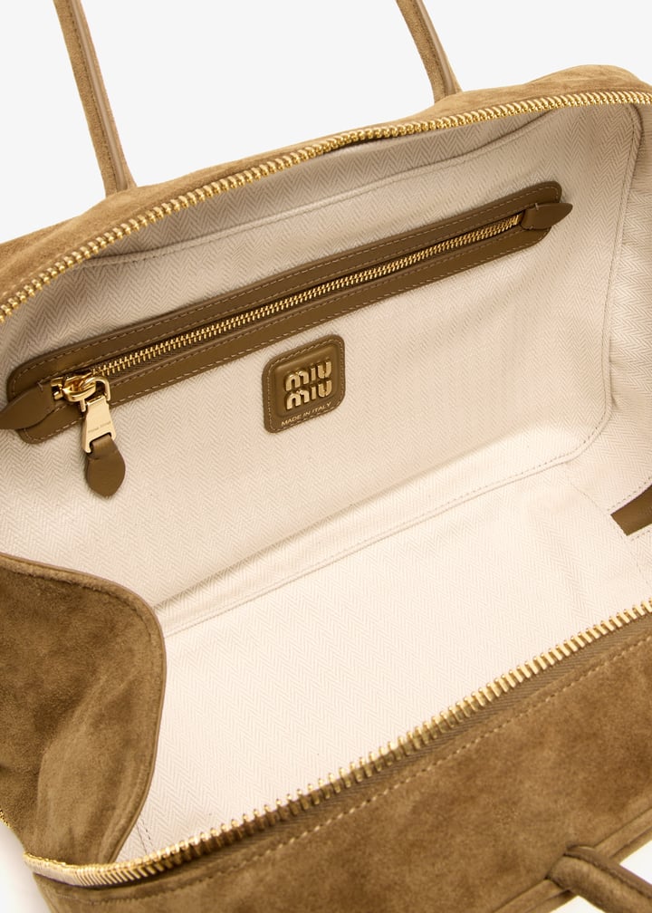 Miu Miu Beau suede bag for Women - Brown in UAE | Level Shoes
