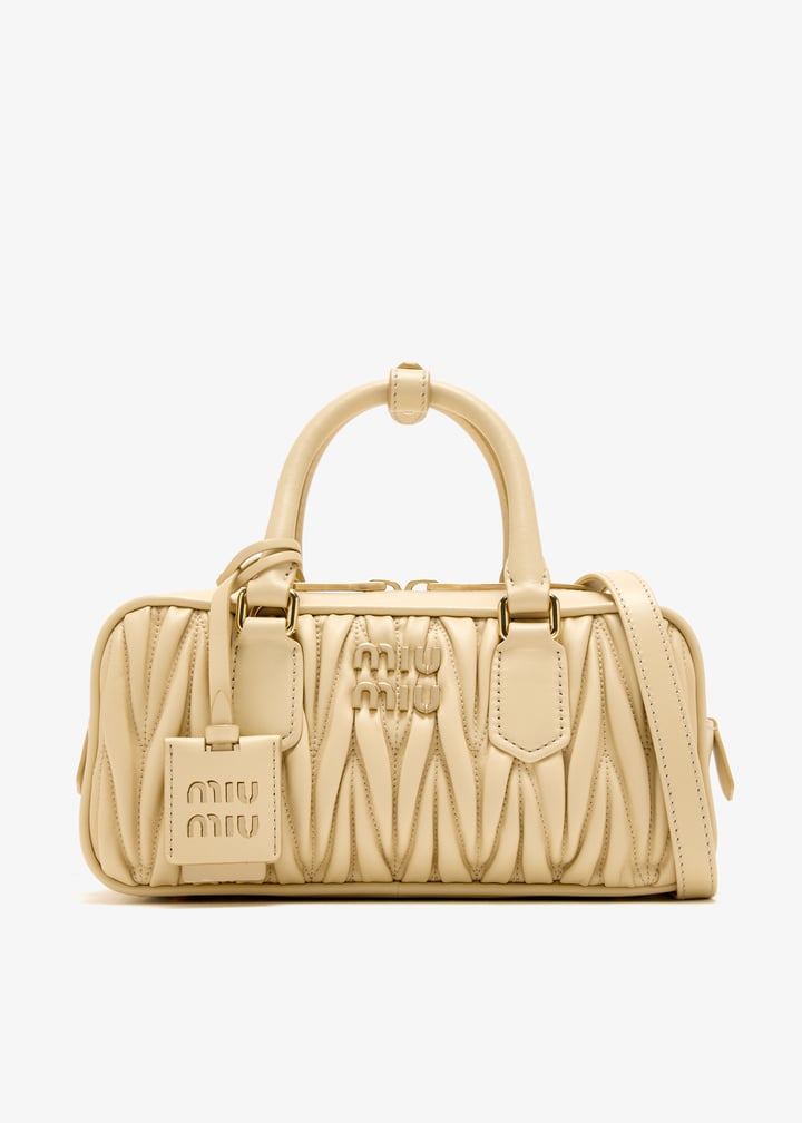 ≪Miu Miu≫Arcadie マトラッセ ナッパレザー ミニバッグ Gold Miu Miu Arcadie バッグ ミニ | ゴールドトーン | FARFETCH JP