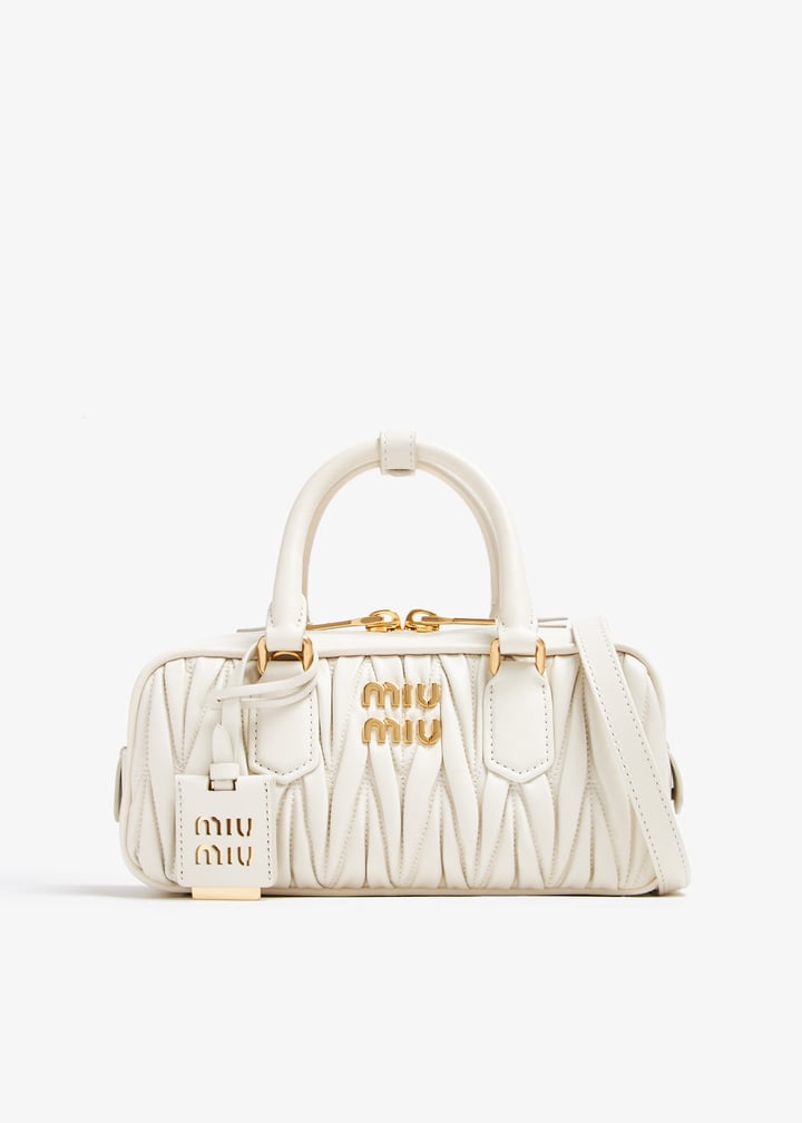 トートバッグ MIU MIU 25SS Arcadie Matelasse Tote Bag 5BB142 AN88 F0K57 Arcadie matelassé leather tote bag in black - Miu Miu