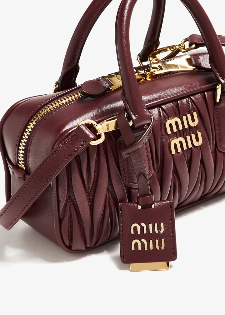 Miu Miu Arcadie matelassé leather bag for Women - Burgundy