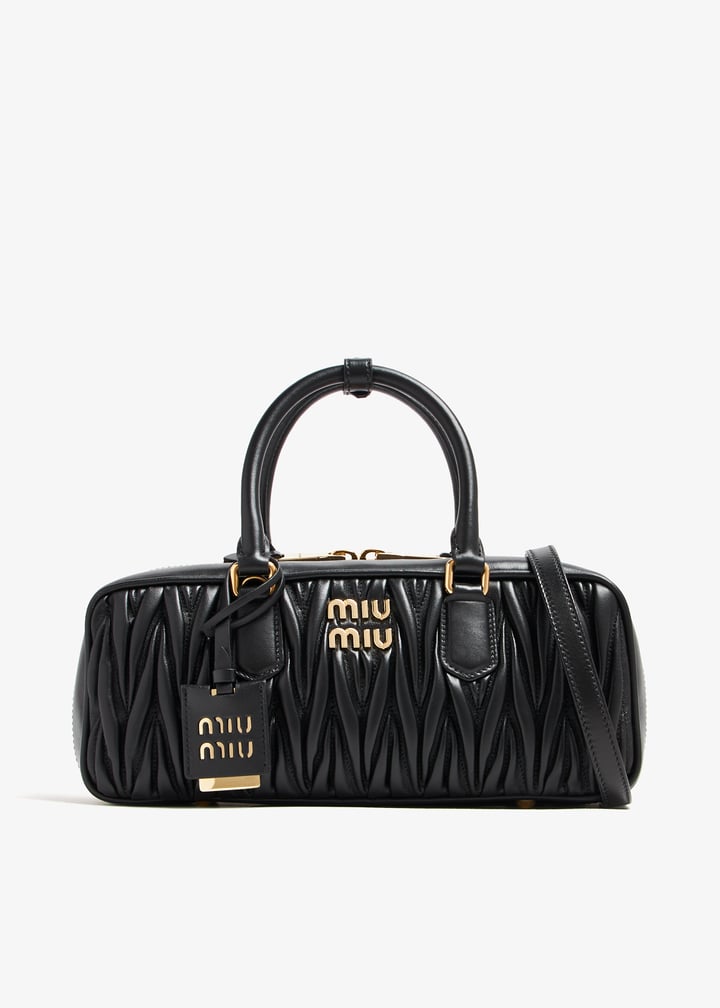 Miu Miu Arcadie matelassé leather bag for Women - Black in