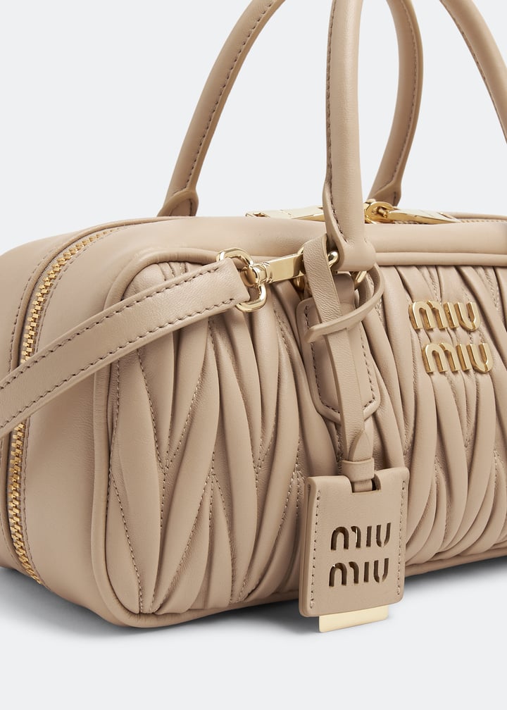 ☆大人気ライン☆ miu miu ARCADIE MATELASSE LEATHER HANDBAG Miu Miu Arcadie Matelassé Leather Tote Bag | Brown | FARFETCH