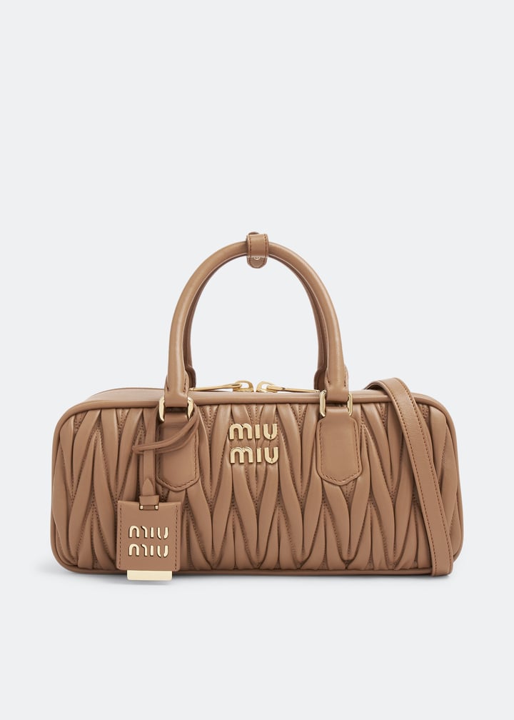 Miu Miu Arcadie matelassé leather bag for Women - Brown in
