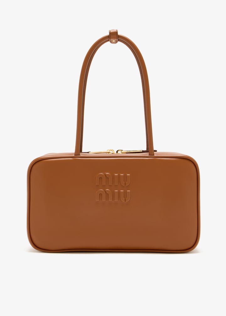 ★関税込み★ Miu Miu BROWN LEATHER BEAU TOP HANDLE BAG Cognac Beau Leather Top-handle Bag | Miu Miu