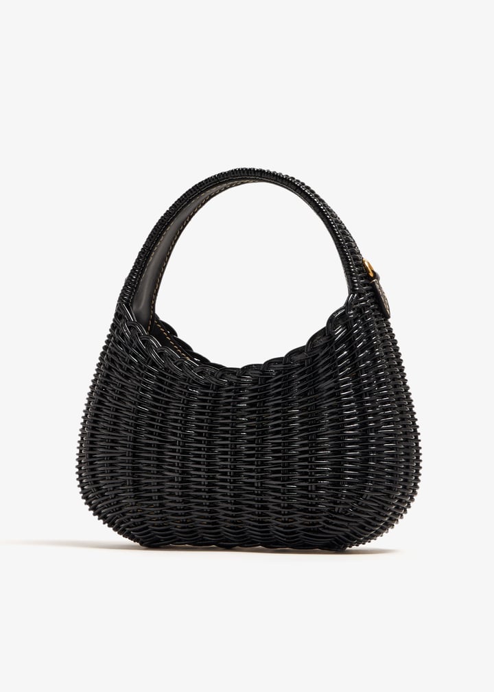 ［UMBRO］新作*ユニセックス*Mini Hobo BAG Miu Miu Crochet shoulder bag with logo Black - Women