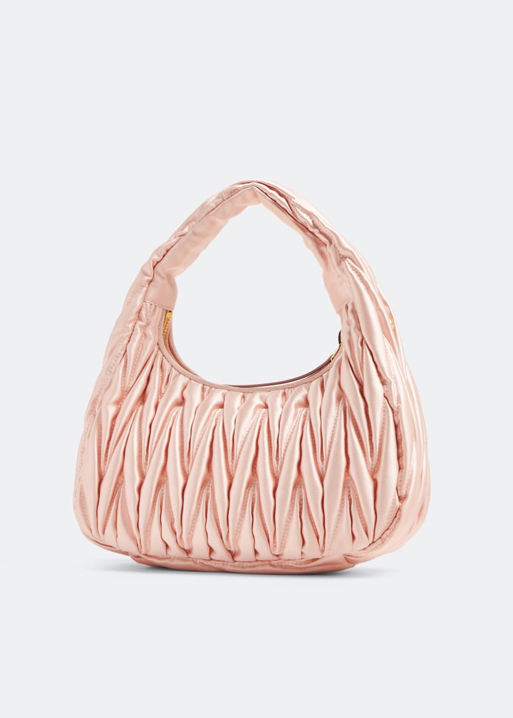 Miu Miu Wander matelassé satin mini hobo bag for Women