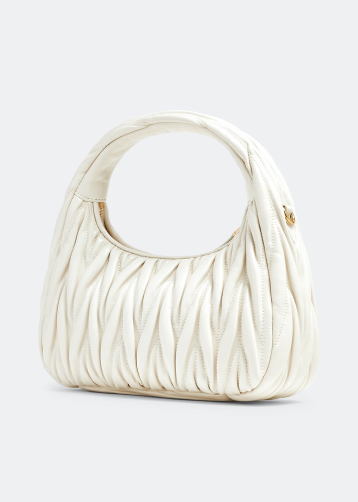 24AW new/MiuMiu ワンダースモールショルダーバッグ Bag White miu MIUMIU ミュウミュウ ショルダーバッグ ワンダー MATELASSE