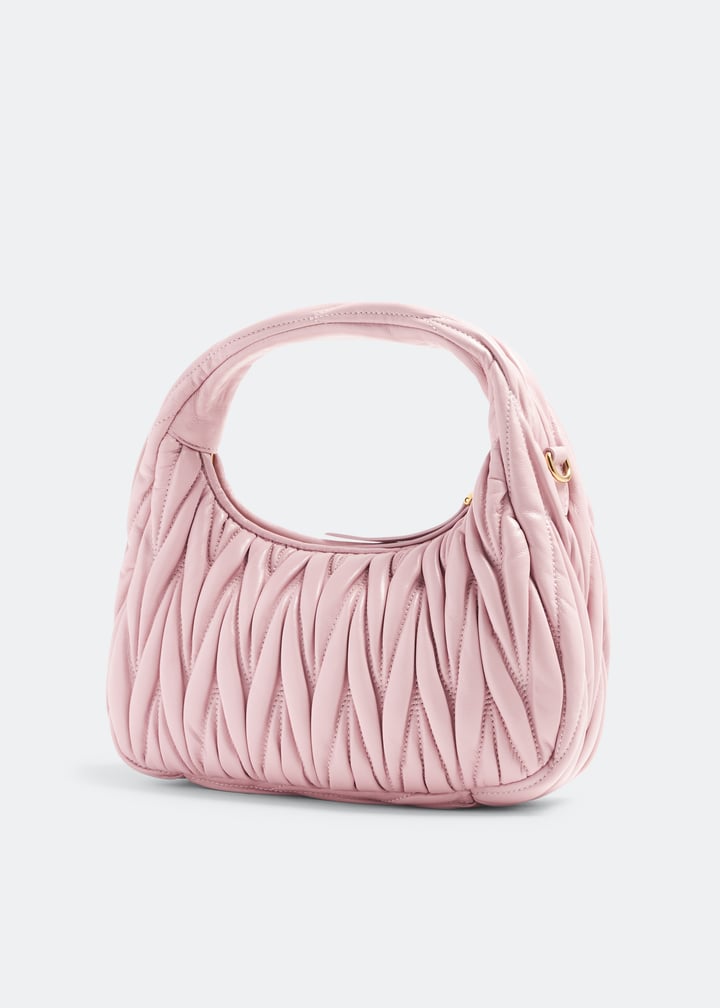 Miu Miu Wander matelassé mini hobo bag for Women - Pink in