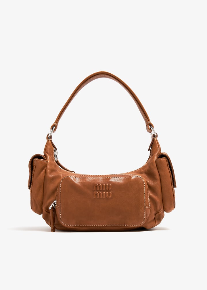 バッグ SS1996 MIU MIU LEATHER POCKET BAG Miu Miu Pocket Bag Brown Nappa Leather | Luxe Collective
