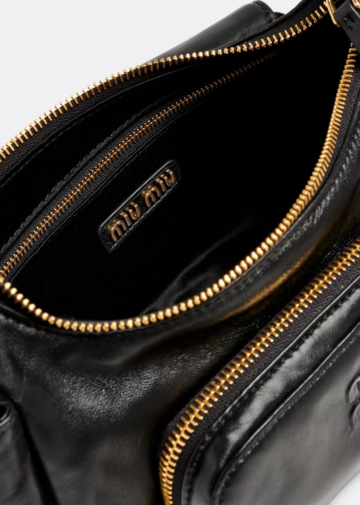 Miu Miu Leather Pocket bag for Women - Black in KSA | Level Shoes