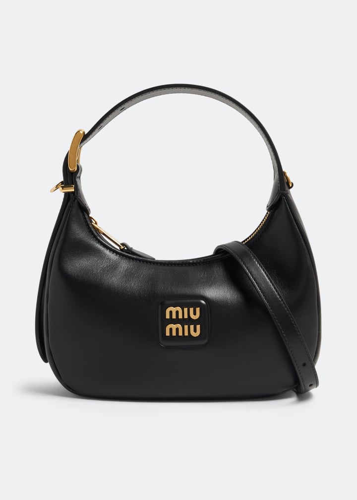【最高級レザー❗️】美品！miumiu hobo leather bag 黒 Miu Miu Hobo Bag Black Matelasse Leather | Luxe Collective