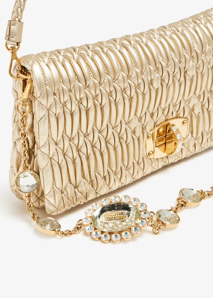 MIU MIUゴールドスパンコールバッグ miu ミュウミュウ miumiu スパンコールバッグ レザー ショルダー