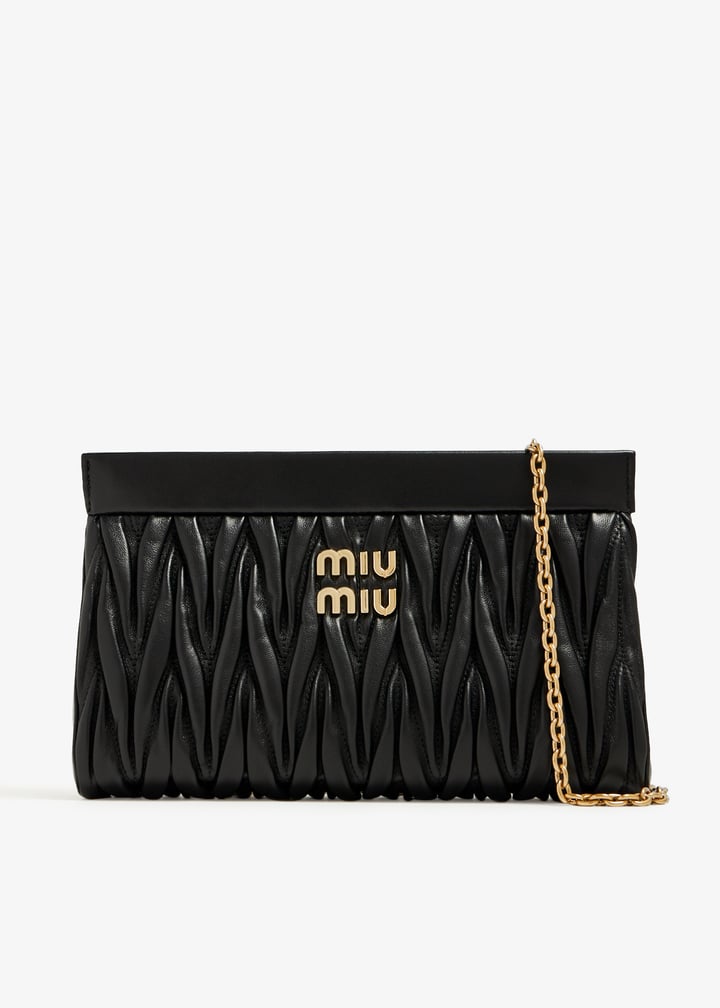 Miu Miu Matelassé nappa leather clutch for Women - Black in Miu Miu Matelassé nappa leather clutch for Women - Black in