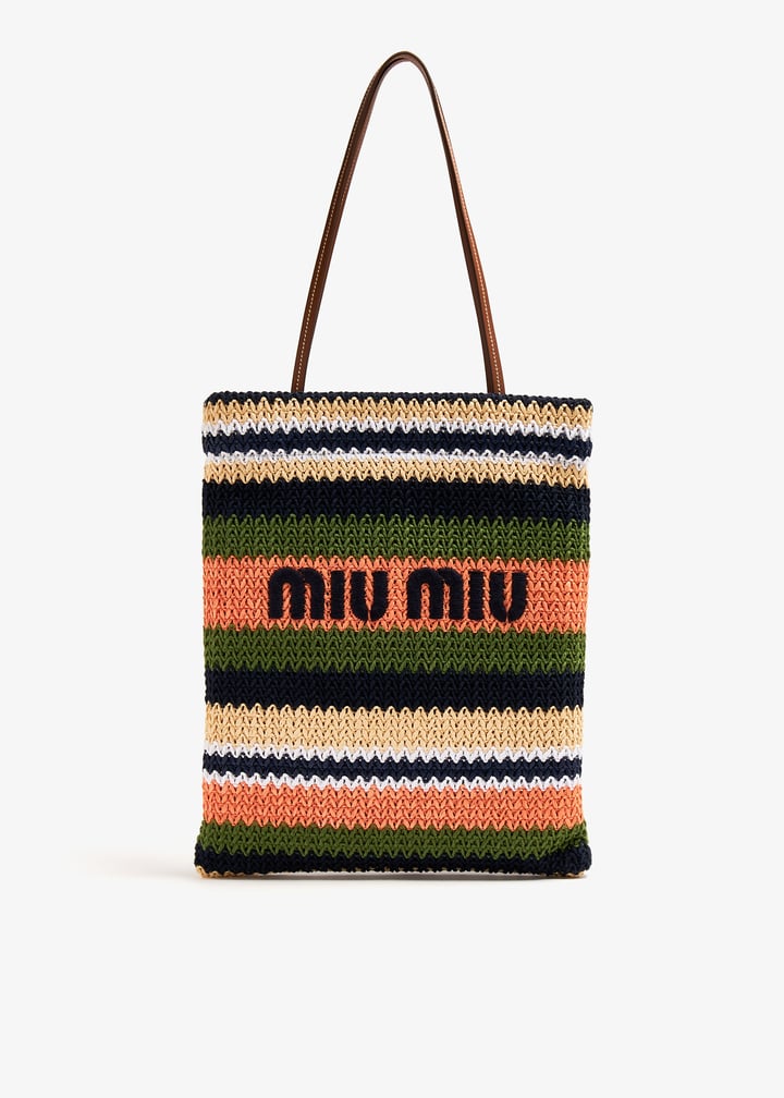 【Miu Miu】Crochet Shopping Bag Miu Miu Crochet Shopping Bag in Pink | Lyst