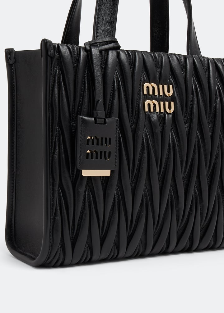 Miu Miu Matelassé leather tote bag for Women - Black in UAE