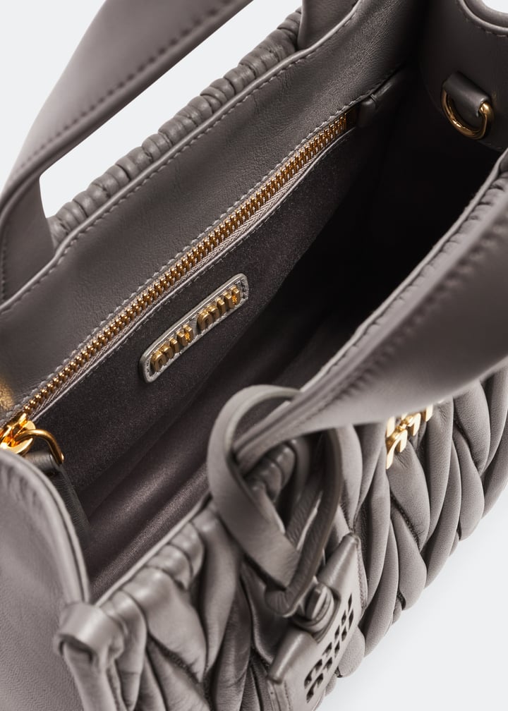 その他 miu Miu Miu Matelassé leather tote bag for Women - Grey in Qatar