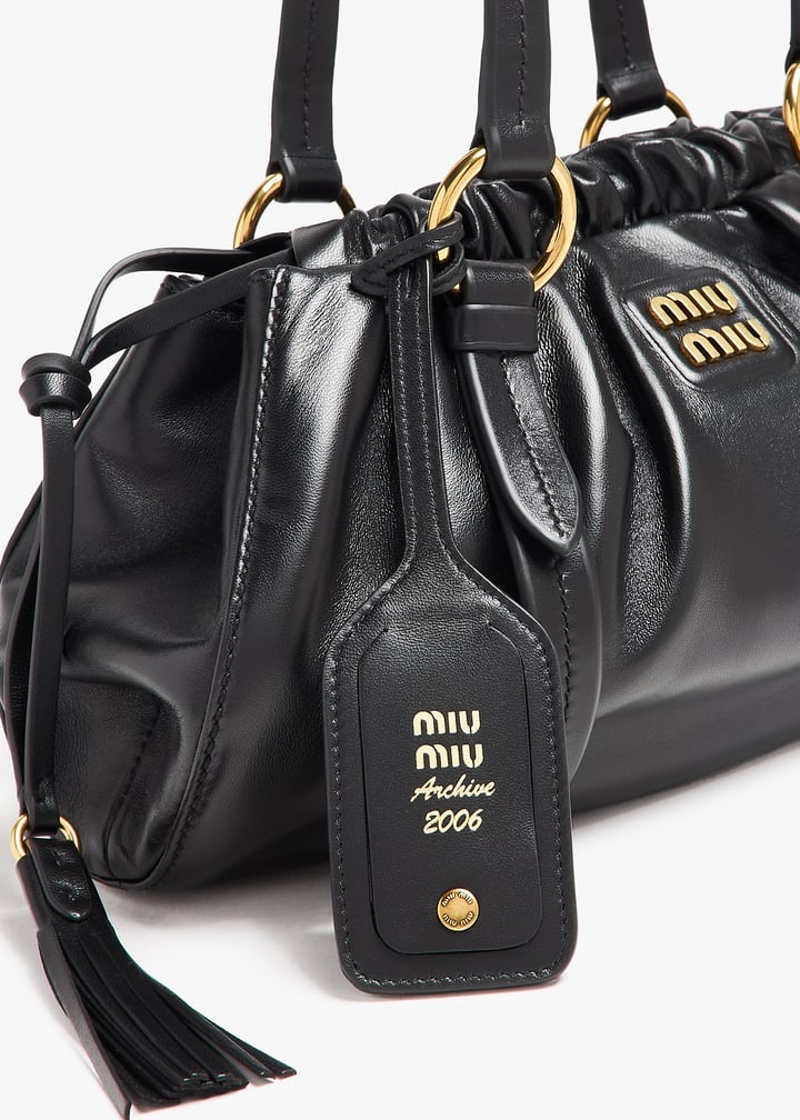 Miu Miu Joie nappa leather bag for Women - Black in UAE