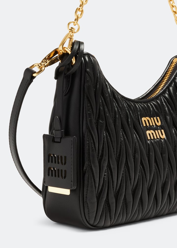 バッグ miu miu Leather Shoulder Bag Black Miu Miu Patent Black Leather Shoulder Bag – Glamour Grabs
