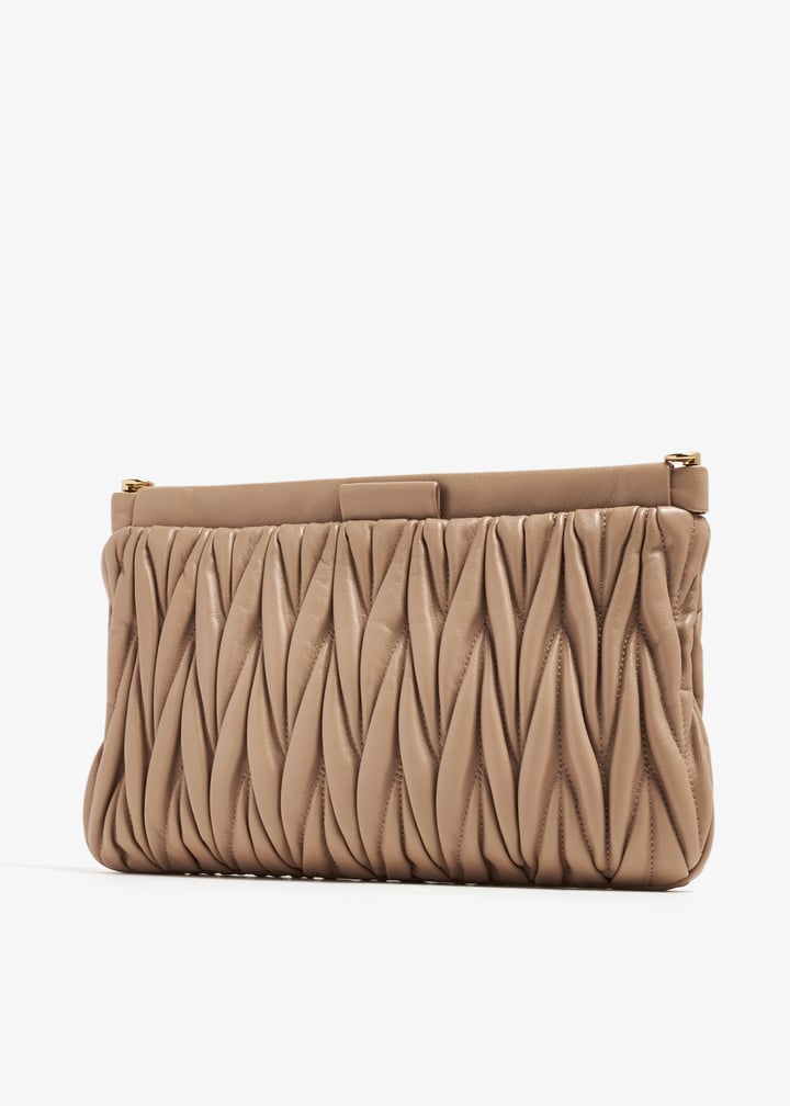 Miu Miu Matelassé leather clutch for Women - Beige in UAE