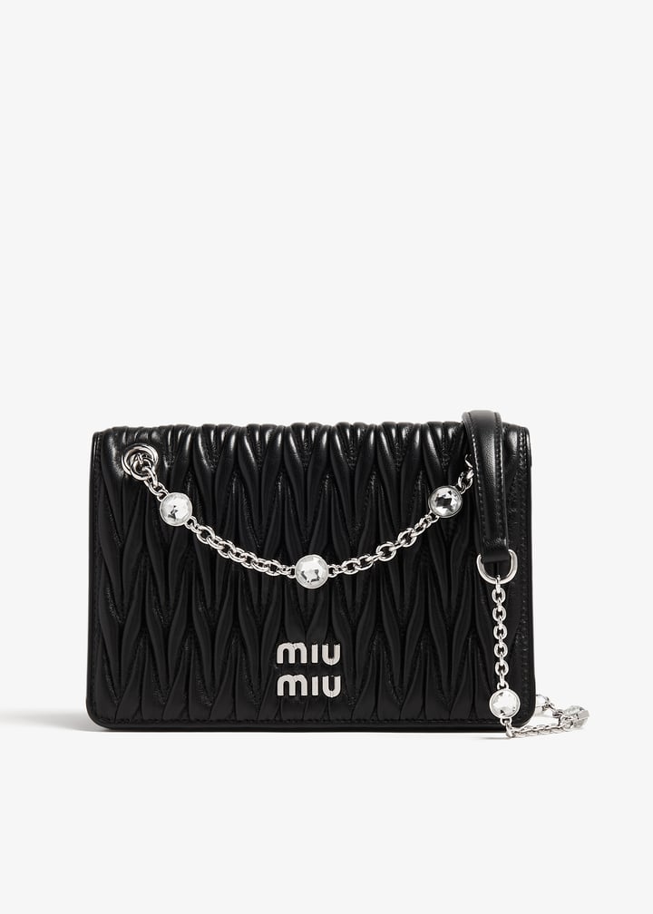 Miu Miu Matelassé nappa leather mini-bag for Women - Black