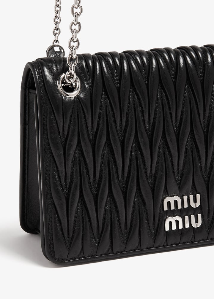 Miu Miu Matelassé nappa leather mini-bag for Women - Black