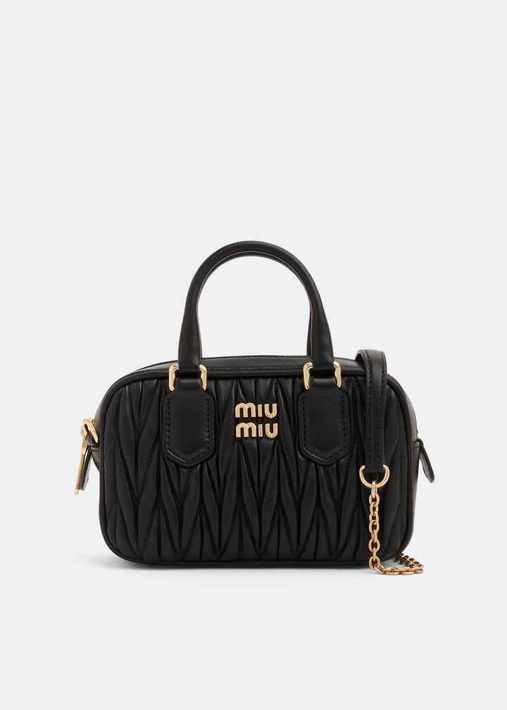 miu miu 黒 サテン パーティーバッグ miu miu 黒 サテン パーティーバッグ 三越伊勢丹 | MIU MIU